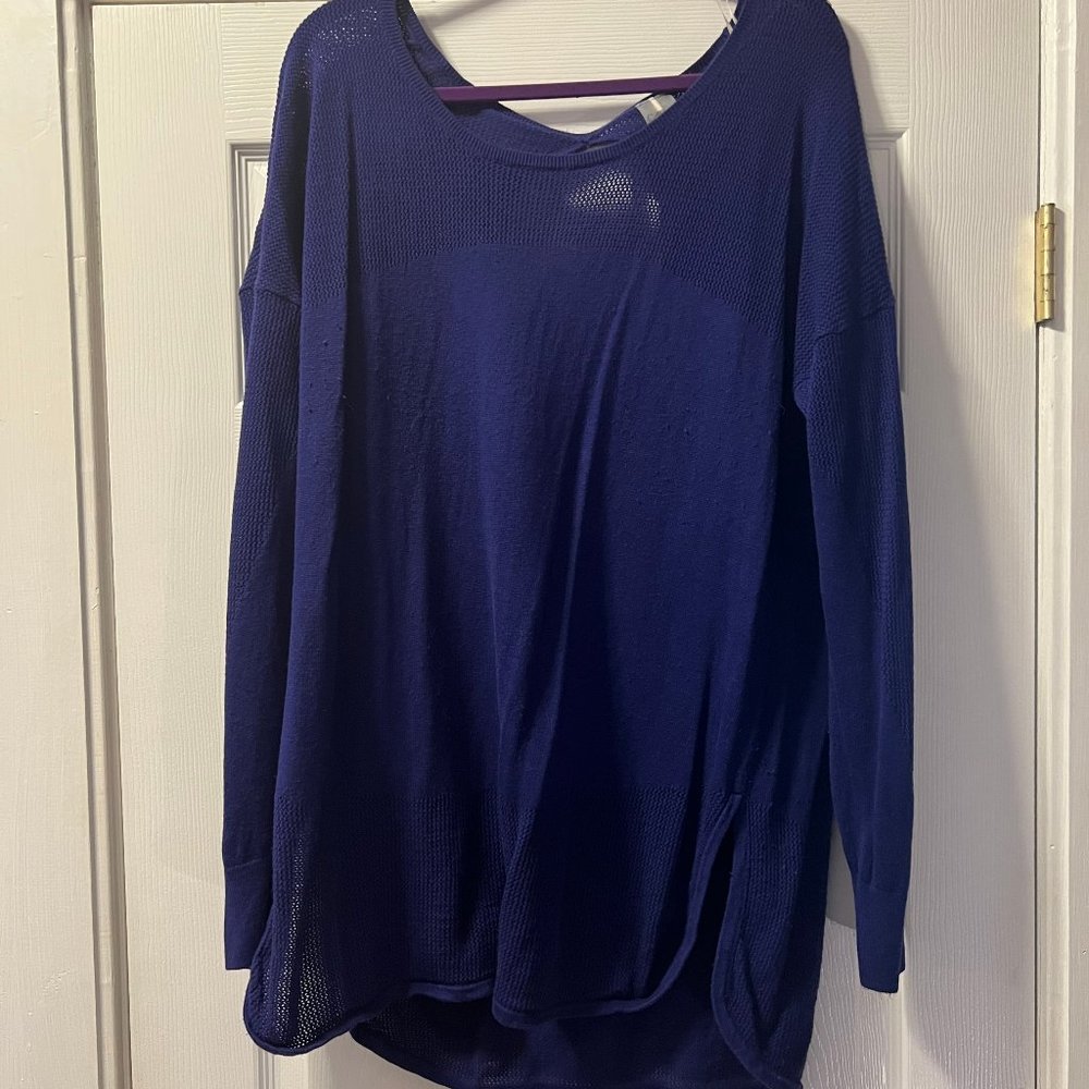 Calia by Carrie Underwood Long Sleeve Purple Athleisure Top